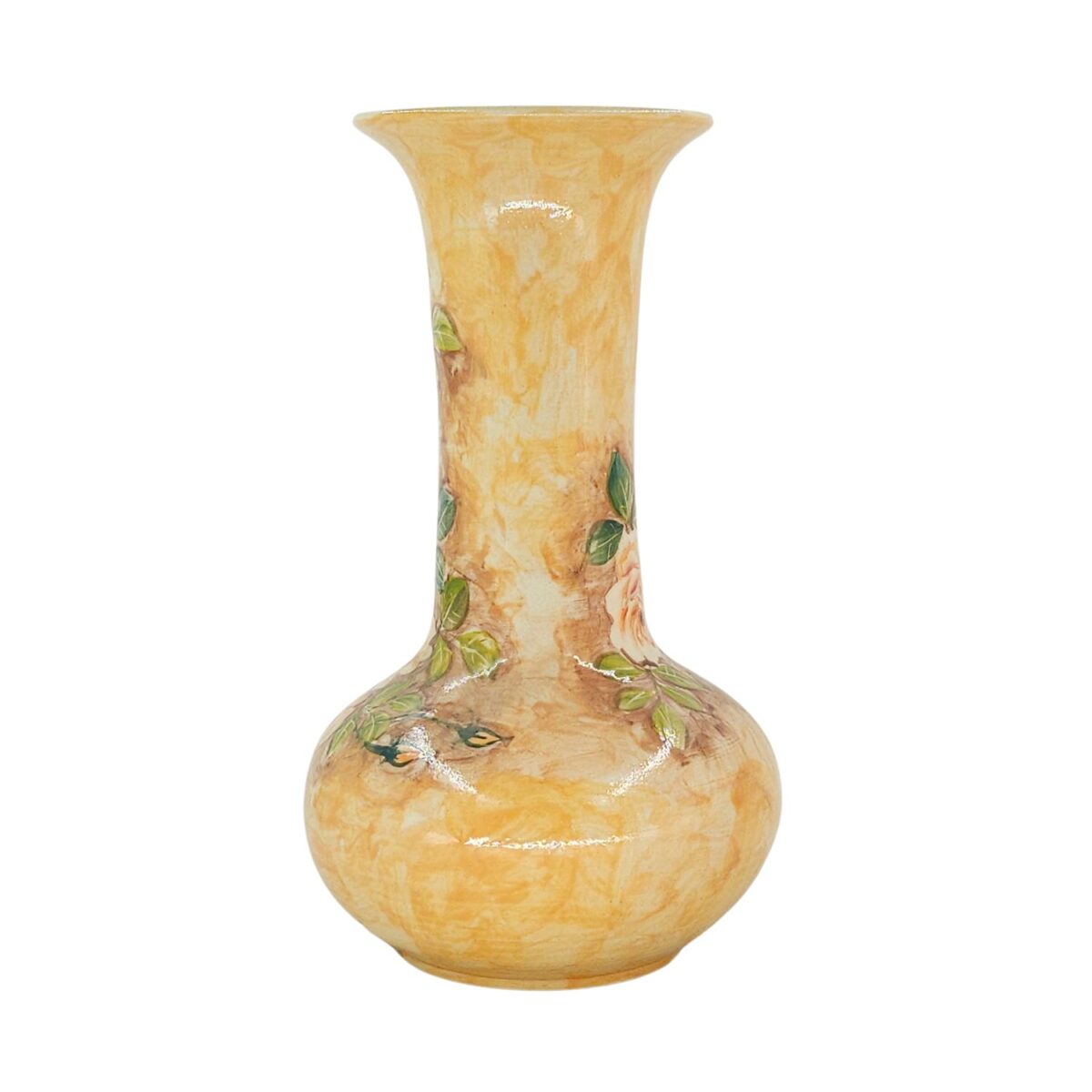 Bình Hoa Bát Tràng Vẽ Tay Hoa Hồng Màu Kem Men Bóng Cao Cấp - GT-BD124SE17-60 - Hình ảnh 4