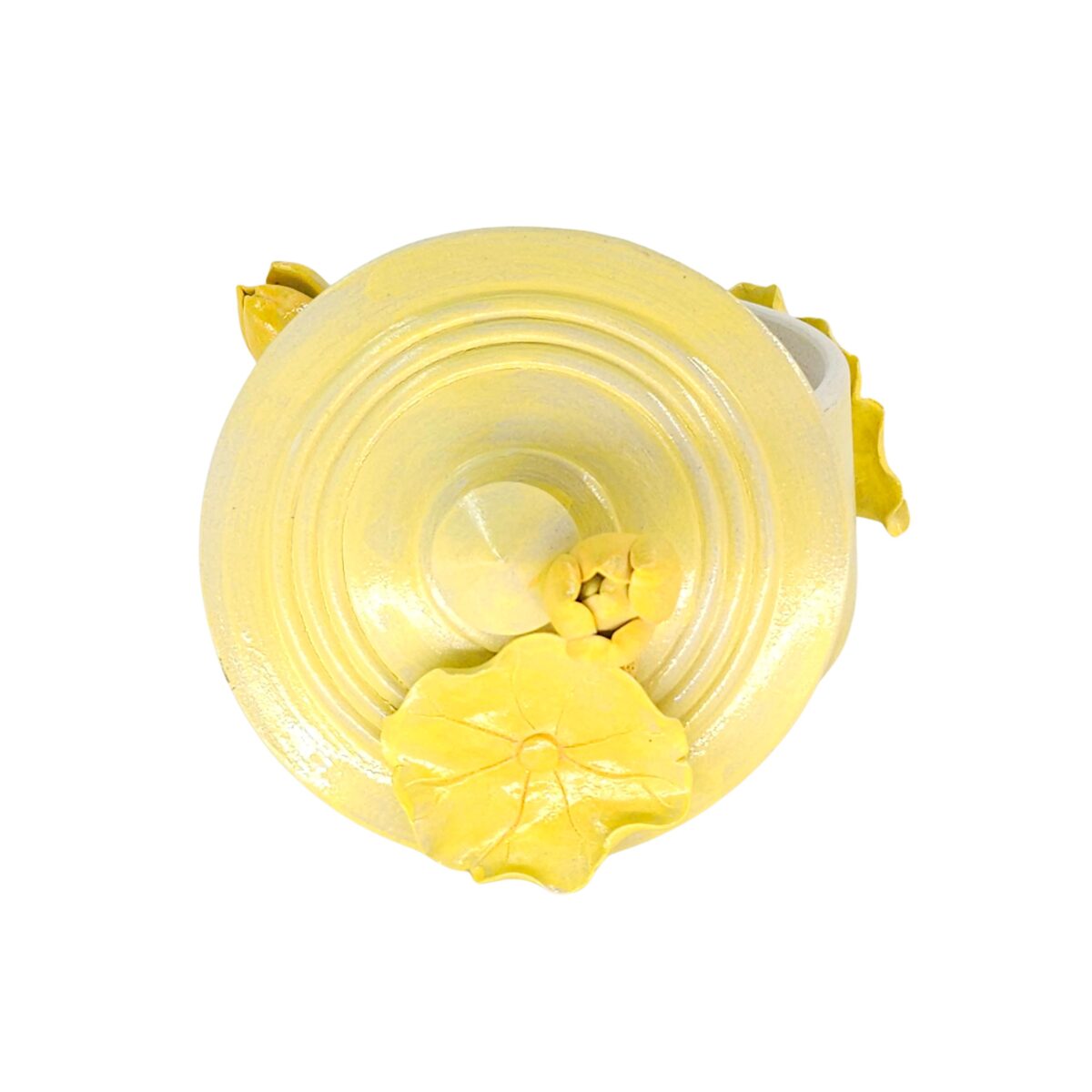 Hủ Mứt Bát Tràng Đắp Nổi Hoa Sen Men Thô Độc Đáo – TV-BD125FE20-455 - Ảnh 3