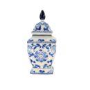 Hủ Vuông Nhỏ Bát Tràng Vẽ Tay Hoa Văn Men Lam Cao Cấp - VN-BD124SE12-133