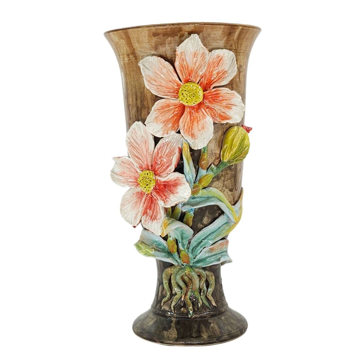 Bình Hoa Bát Tràng Đắp Nổi Hoa Lan Men Bóng Đặc Biệt – TH-BD124SE16-26