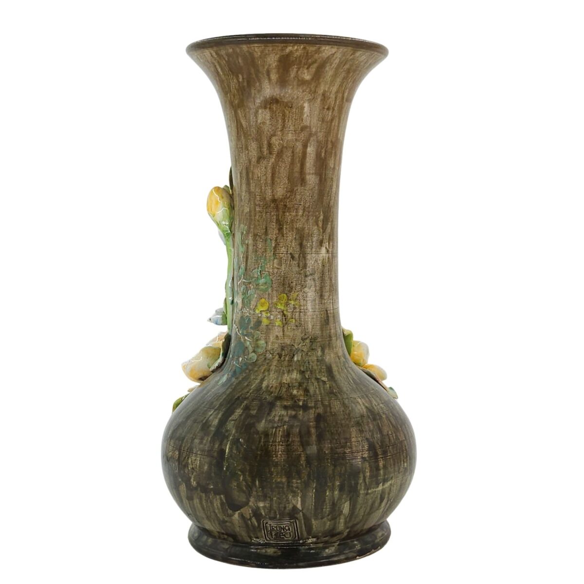 Bình Hoa Bát Tràng Đắp Nổi Hoa Phù Dung Men Bóng Đặc Biệt – TH-BD124SE16-28 - Hình ảnh 4