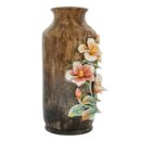 Bình Hoa Bát Tràng Đắp Nổi Hoa Râm Bụt Men Bóng Đặc Biệt – TH-BD124SE16-33