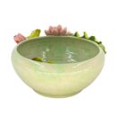 Ang Sen Bé Bát Tràng Đắp Nổi Hoa Sen Hồng Đỏ Men Bóng Đặc Biệt - TV-BD125MR07-146
