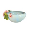 Ang Sen To Bát Tràng Đắp Nổi Hoa Sen Hồng Đỏ Men Bóng Đặc Biệt - TV-BD125MR07-106