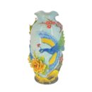 Bình Hoa Bát Tràng Đắp Nổi Công Hoa Men Bóng Đặc Biệt - TV-BD125MR07-88