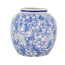 Bình Hoa Bát Tràng Vẽ Họa Phù Dung Men Lam Cao Cấp - VN-BD125MY22-84