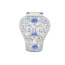 Bình Hoa Bát Tràng Vẽ Họa Tiết Cổ Điển Và Chữ Song Hỷ Men Lam Cao Cấp - VN-BD125MY22-85