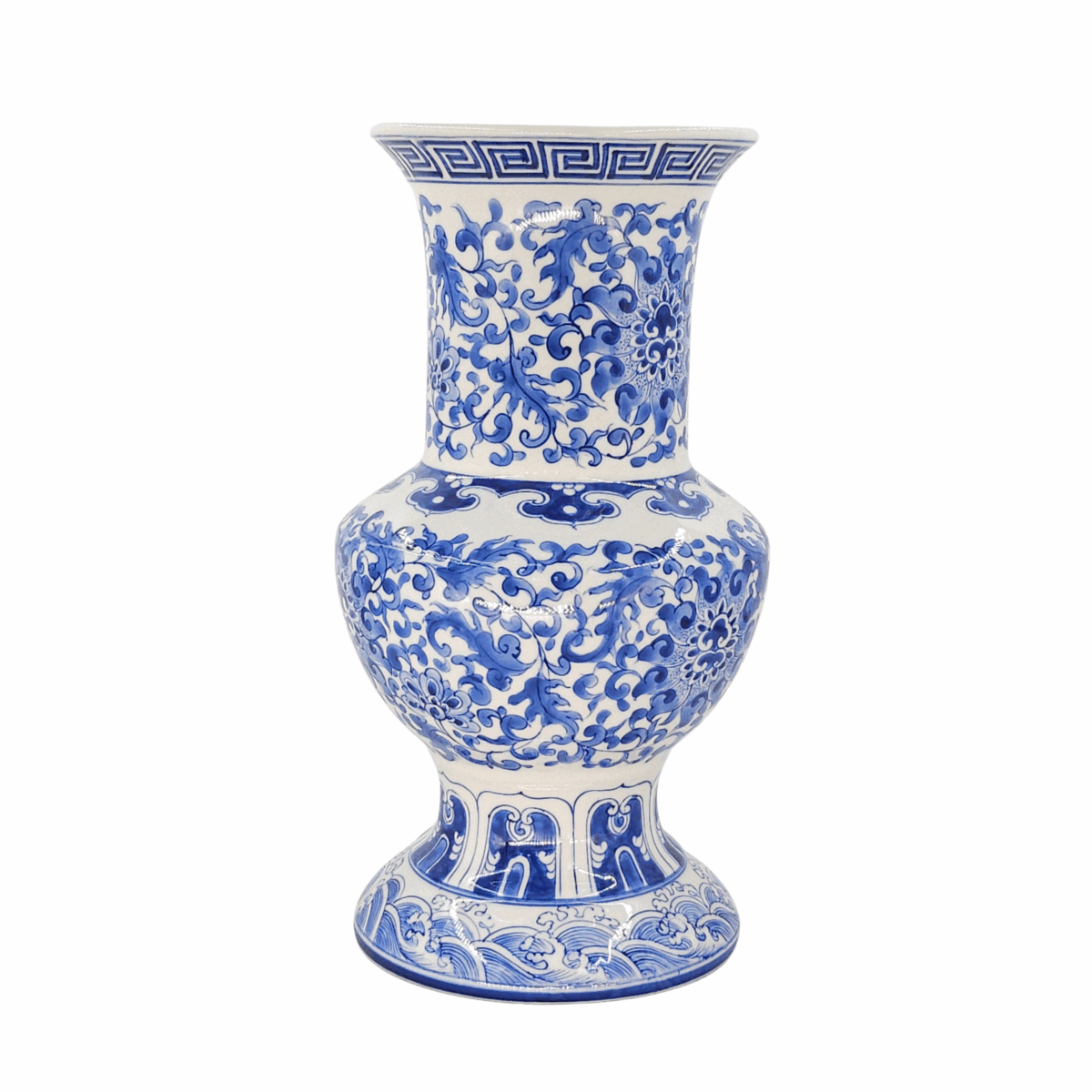 Bình Hoa Bát Tràng Vẽ Hoa Văn Men Lam Cao Cấp - VN-BD125MY22-54