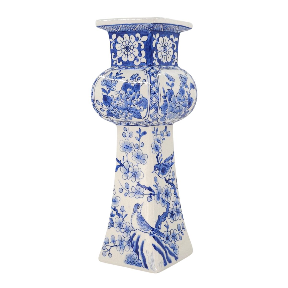 Bình Hoa Bát Tràng Vẽ Hoa Văn Men Lam Cao Cấp - VN-BD125MY22-64