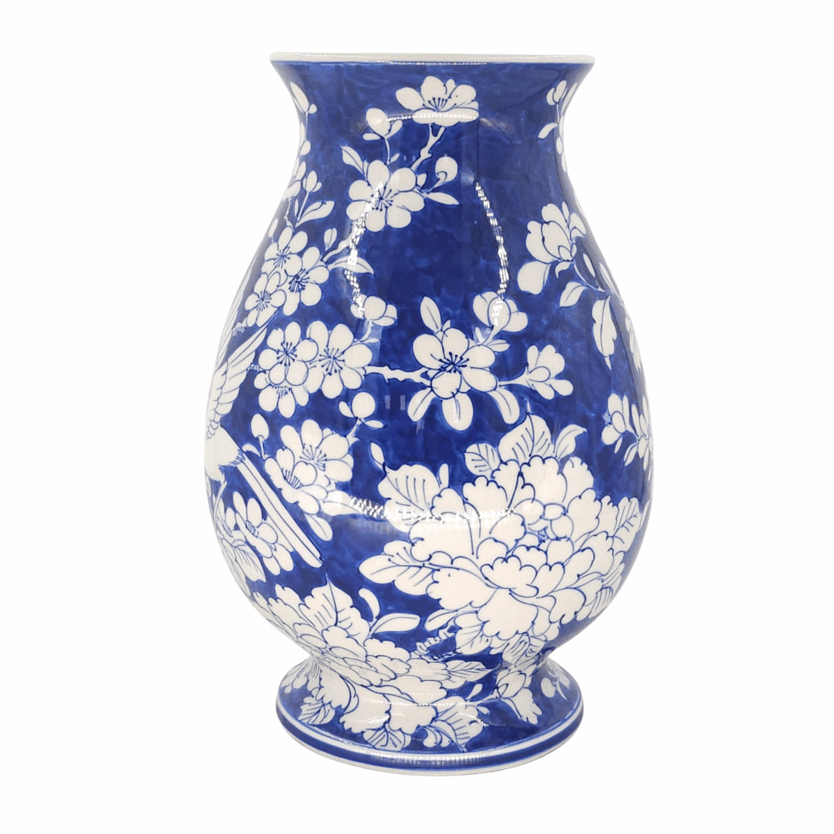 Bình Hoa Bát Tràng Vẽ Tay Hoa Mẫu Đơn Men Lam Cao Cấp - VN-BD125MY22-33 - Ảnh 3
