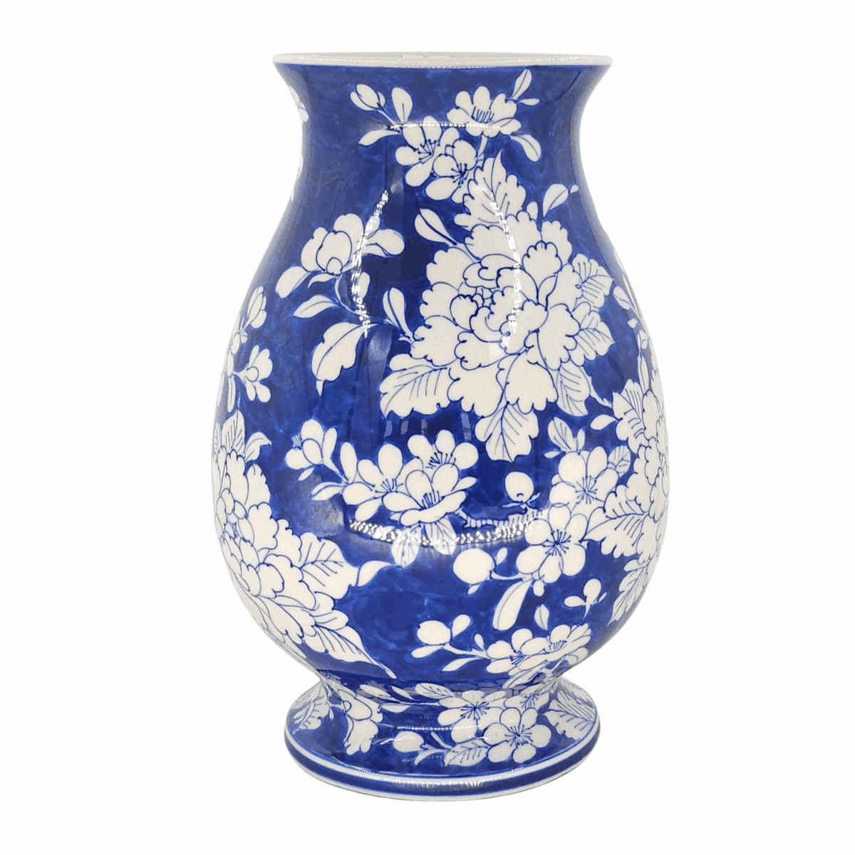 Bình Hoa Bát Tràng Vẽ Tay Hoa Mẫu Đơn Men Lam Cao Cấp - VN-BD125MY22-33 - Ảnh 5