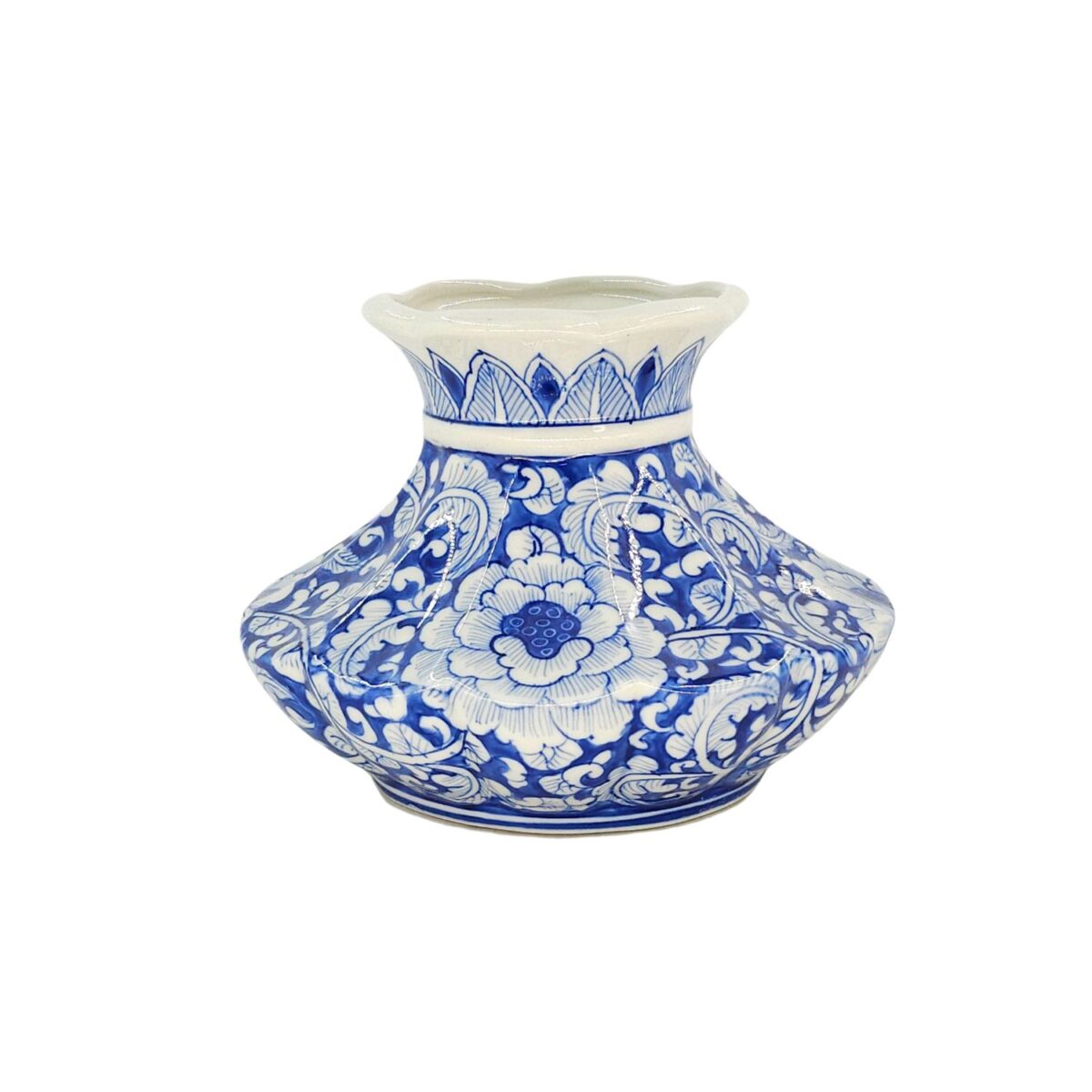Bình Hoa Bát Tràng Vẽ Tay Hoa Phù Dung Men Lam Cao Cấp - VN-BD125FE27-92 - Ảnh 2