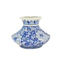 Bình Hoa Bát Tràng Vẽ Tay Hoa Phù Dung Men Lam Cao Cấp - VN-BD125FE27-92