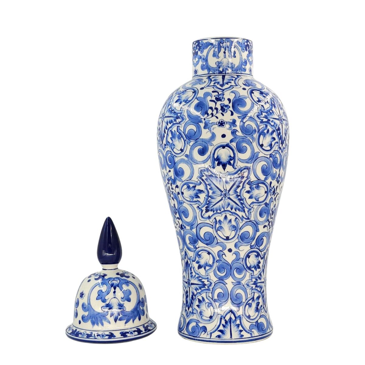 Chóe Cao Bát Tràng Vẽ Tay Họa Tiết DIOR Men Lam Cao Cấp - VN-BD125FE27-40 - Ảnh 2