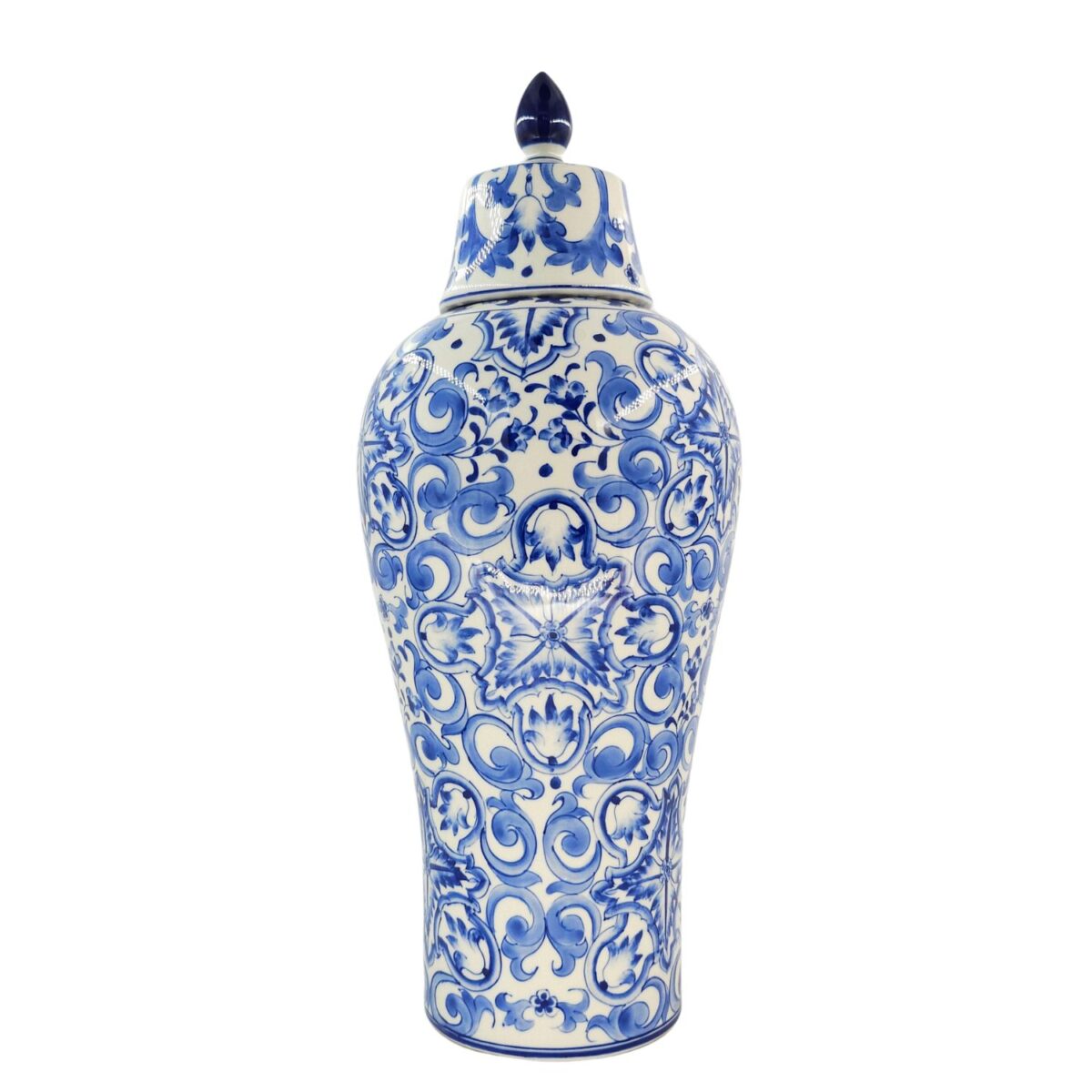 Chóe Cao Bát Tràng Vẽ Tay Họa Tiết DIOR Men Lam Cao Cấp - VN-BD125FE27-41