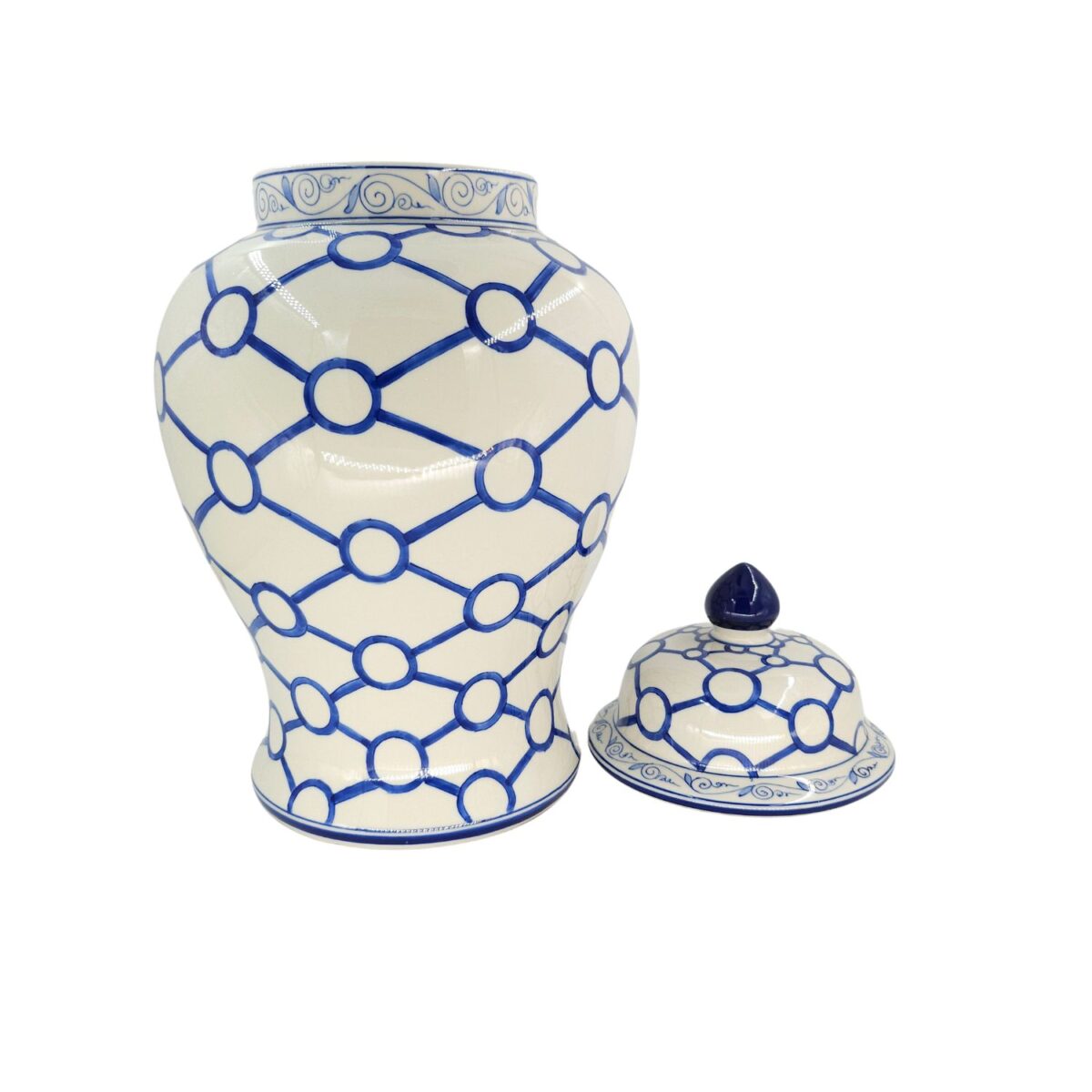Chóe Nhỏ Bát Tràng Vẽ Tay Họa Tiết Hình Tròn Men Lam Cao Cấp - VN-BD125FE27-75 - Ảnh 4