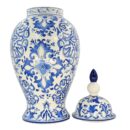 Chóe Trung Cao Bát Tràng Vẽ Tay Họa Tiết DIOR Men Lam Cao Cấp - VN-BD125FE27-37
