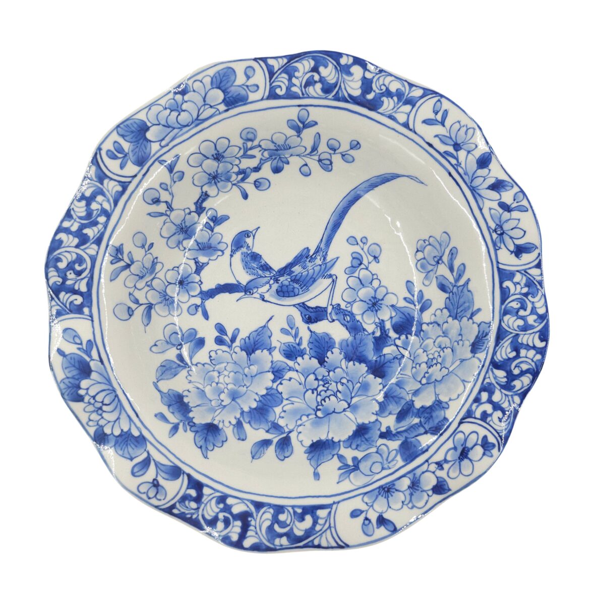 Dĩa Bát Tràng Miệng Lượn Vẽ Hoa Men Lam Độc Đáo - VN-BD125MY22-31 - Ảnh 4