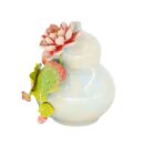Hồ Lô Bát Tràng Đắp Nổi Sen Hồng Đỏ Men Bóng Đặc Biệt - TV-BD125MR07-22