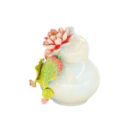 Hồ Lô Bát Tràng Đắp Nổi Sen Hồng Đỏ Men Bóng Đặc Biệt - TV-BD125MR07-22