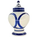 Hủ Bát Tràng Vẽ Tay Họa Tiết Cổ Điển Men Lam Cao Cấp - VN-BD125FE27-22