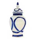 Hủ Bát Tràng Vẽ Tay Họa Tiết Cổ Điển Men Lam Cao Cấp - VN-BD125FE27-27