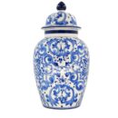 Hủ Bát Tràng Vẽ Tay Họa Tiết DIOR Men Lam Cao Cấp - VN-BD125FE27-36