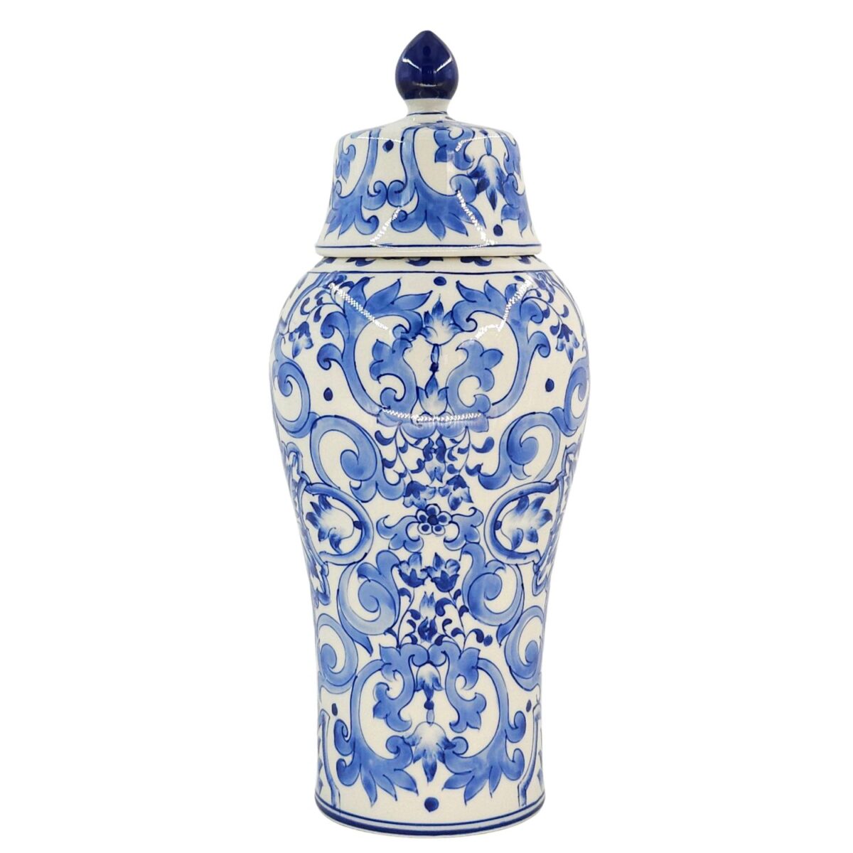Hủ Bát Tràng Vẽ Tay Họa Tiết DIOR Men Lam Cao Cấp - VN-BD125FE27-43 - Ảnh 3