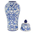 Hủ Bát Tràng Vẽ Tay Họa Tiết DIOR Men Lam Cao Cấp - VN-BD125FE27-43
