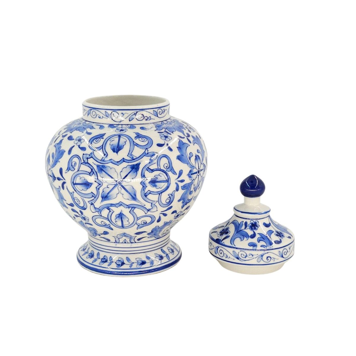 Hủ Bát Tràng Vẽ Tay Họa Tiết DIOR Men Lam Cao Cấp - VN-BD125FE27-44 - Ảnh 4