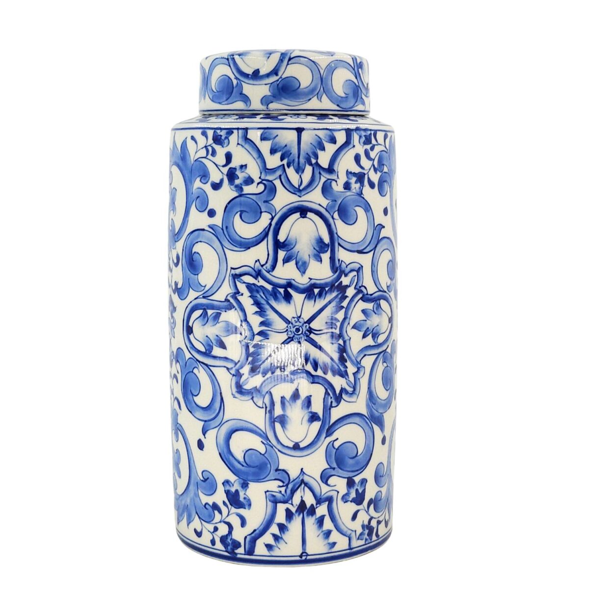 Hủ Bát Tràng Vẽ Tay Họa Tiết DIOR Men Lam Cao Cấp - VN-BD125FE27-62