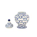 Hủ Bát Tràng Vẽ Tay Họa Tiết Hình Tròn Men Lam Cao Cấp - VN-BD125FE27-77