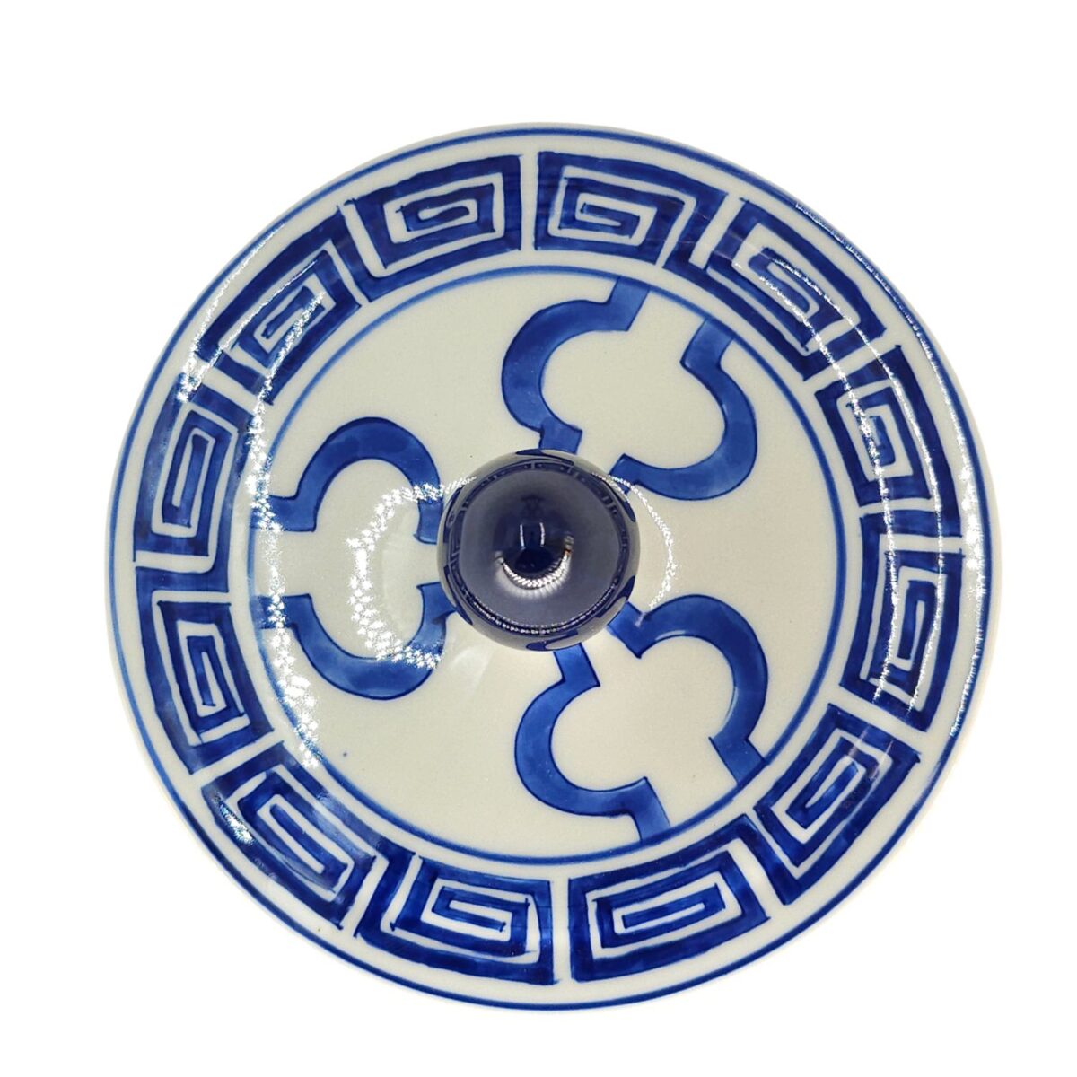 Hủ Bát Tràng Vẽ Tay Họa Tiết KARO Men Lam Cao Cấp - VN-BD125FE27-26 - Ảnh 5