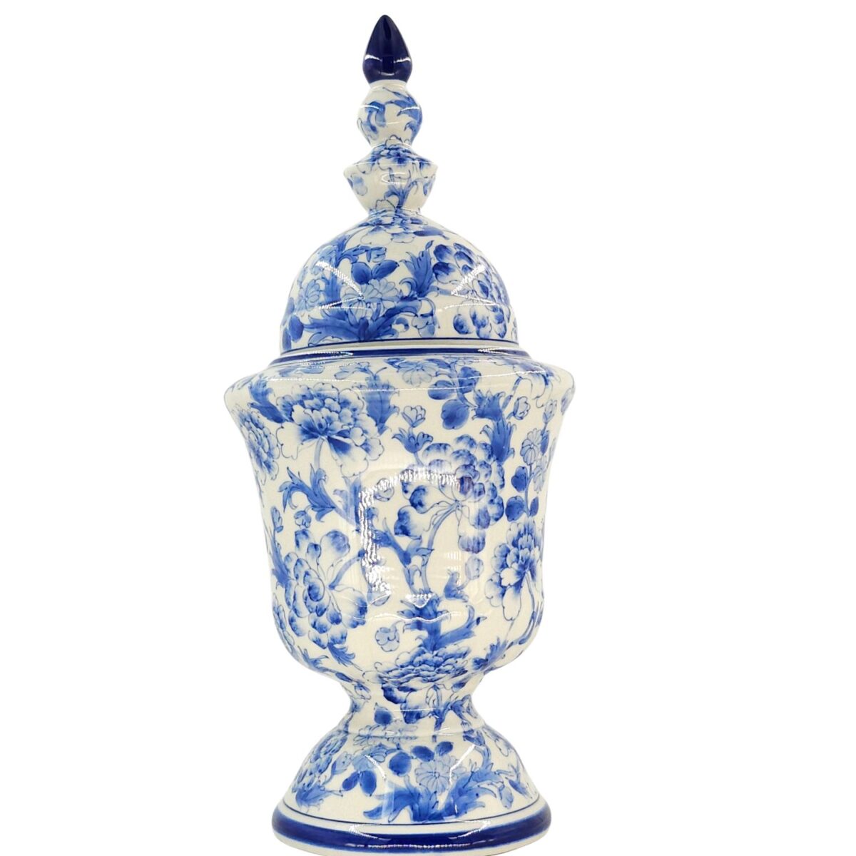 Hủ Bát Tràng Vẽ Tay Họa Văn Men Lam Cao Cấp - VN-BD125FE27-95
