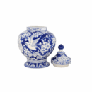 Hủ Bát Tràng Vẽ Tay Hoa Văn Men Lam Cao Cấp - VN-BD125MY22-80