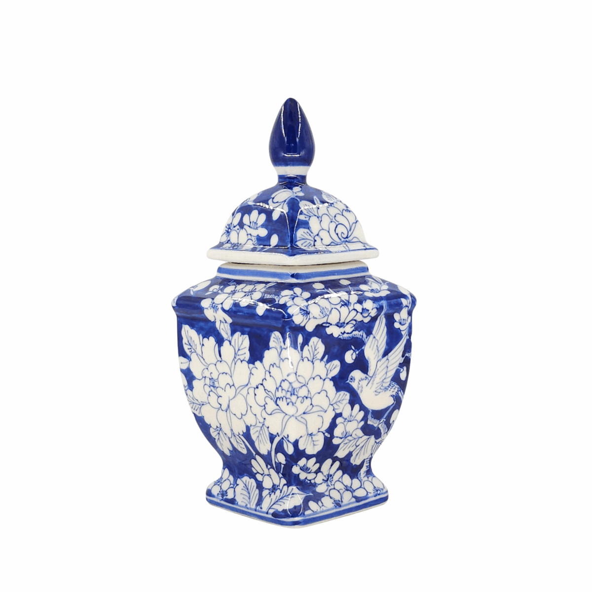 Hủ Bát Tràng Vẽ Tay Hoa Văn Men Lam Cao Cấp - VN-BD125MY22-86 - Ảnh 4
