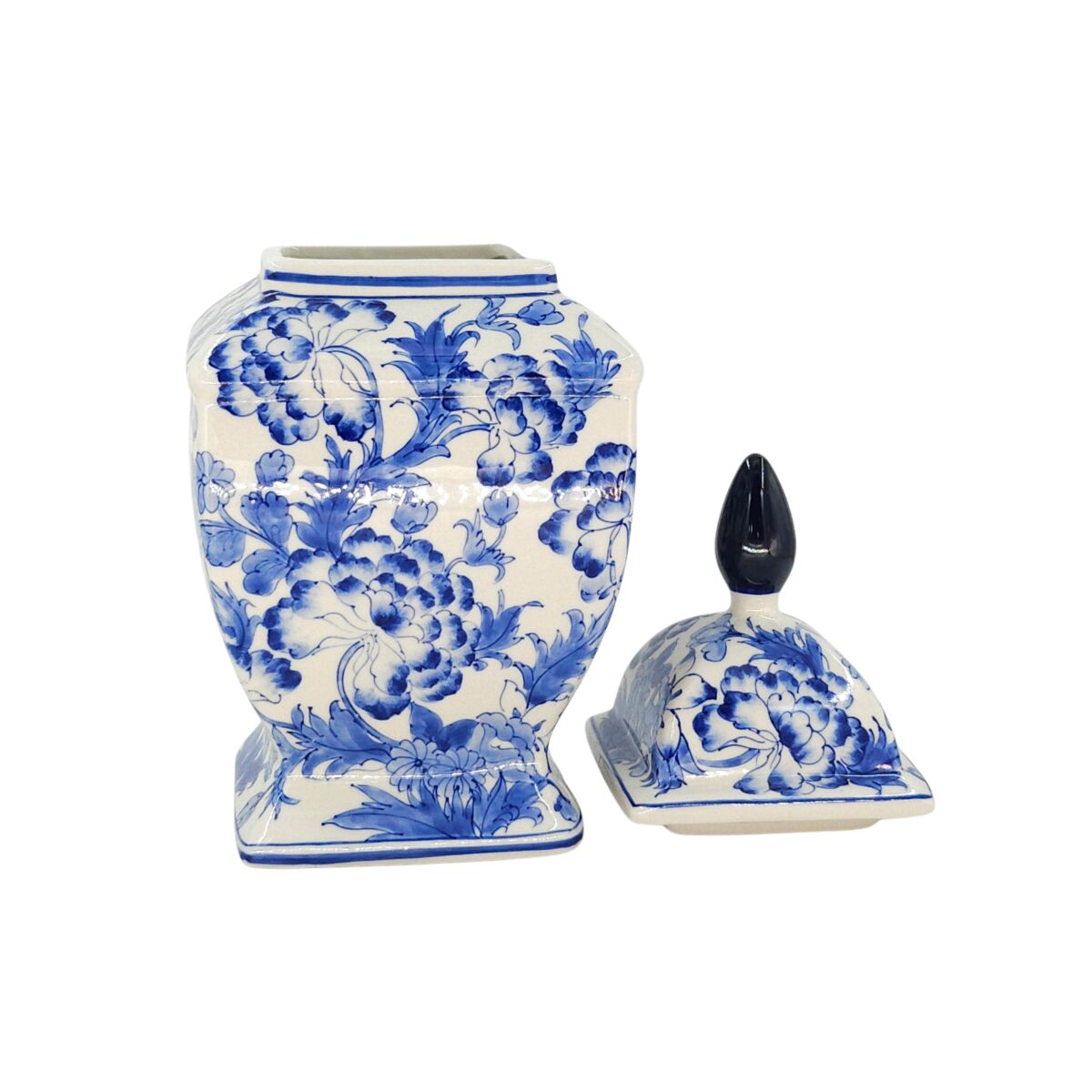Hủ Bát Tràng Vẽ Tay Hoa Văn Men Lam Cao Cấp - VN-BD125MY22-92 - Ảnh 2