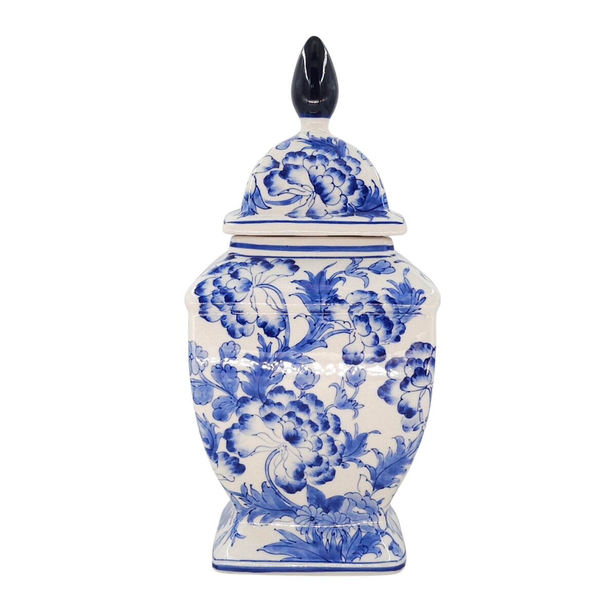 Hủ Bát Tràng Vẽ Tay Hoa Văn Men Lam Cao Cấp - VN-BD125MY22-92 - Ảnh 3