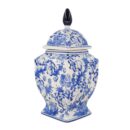 Hủ Bát Tràng Vẽ Tay Hoa Văn Men Lam Cao Cấp - VN-BD125MY22-92