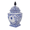 Hủ Bát Tràng Vẽ Tay Hoa Văn Men Lam Cao Cấp - VN-BD125MY22-93