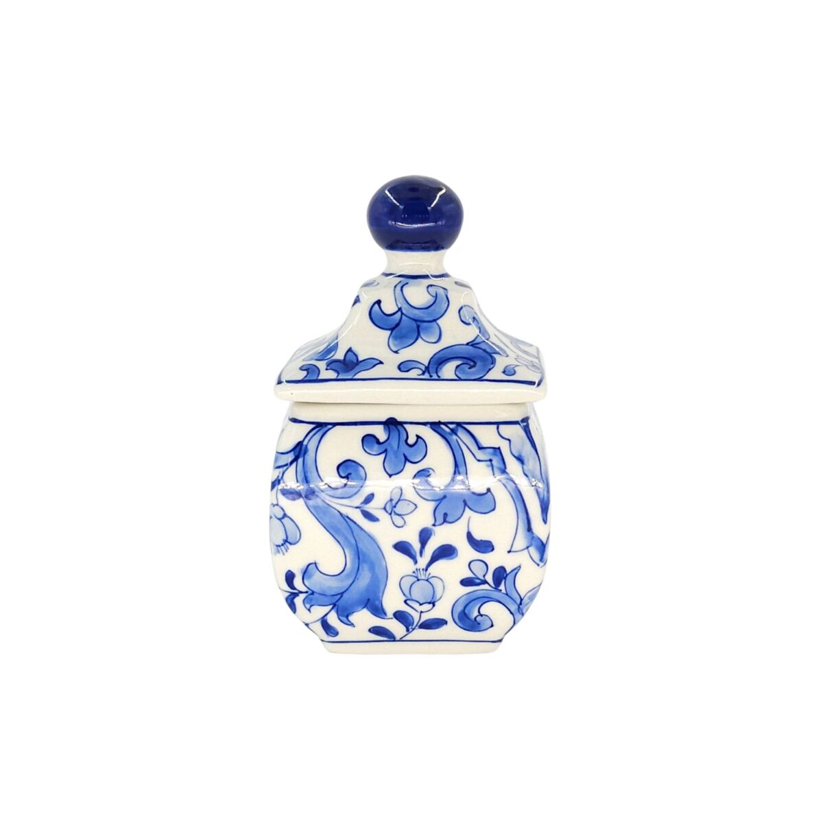 Hủ Bé Bát Tràng Vẽ Tay Họa Tiết DIOR Men Lam Cao Cấp - VN-BD125FE27-55 - Ảnh 2