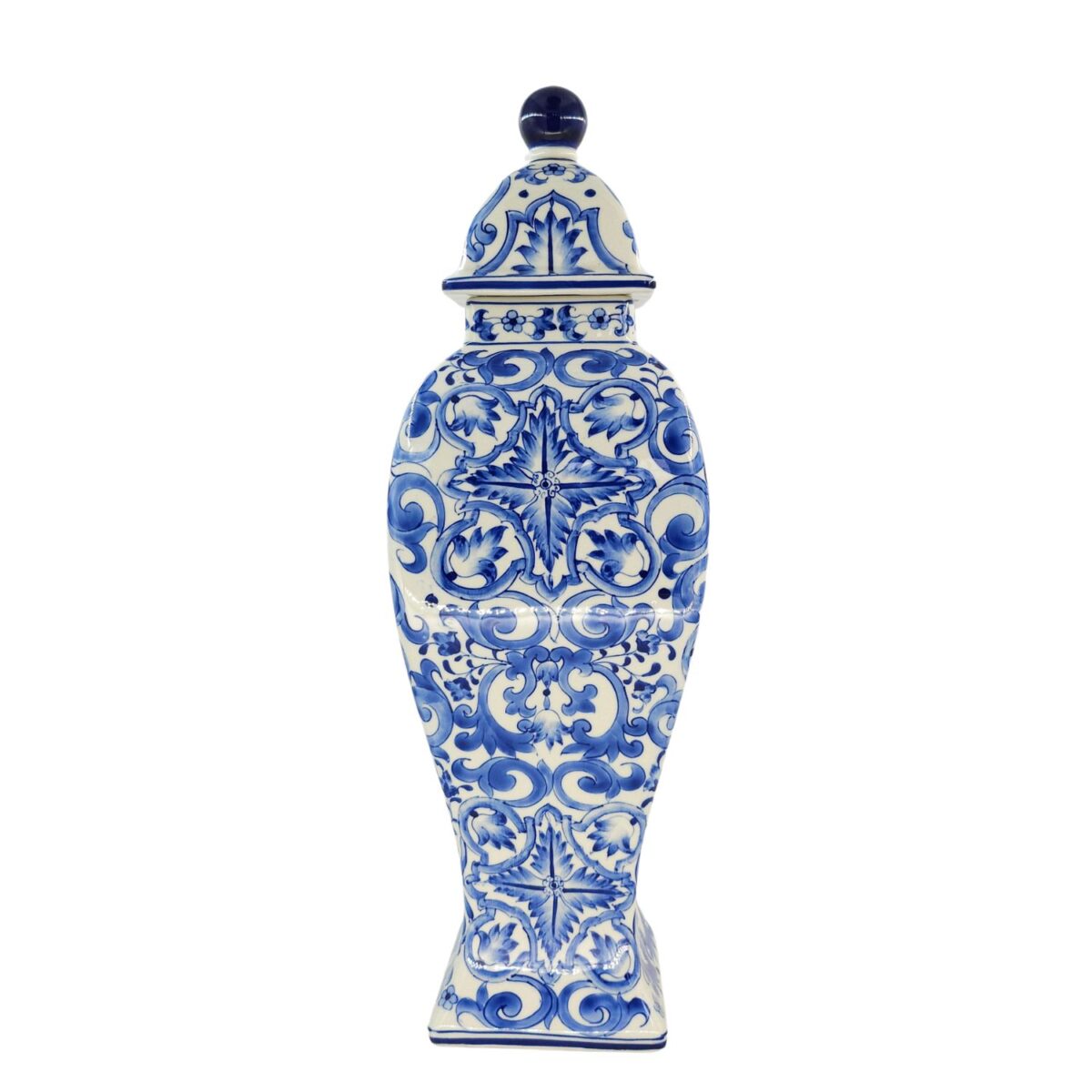Hủ Cao Bát Tràng Vẽ Tay Họa Tiết DIOR Men Lam Cao Cấp - VN-BD125FE27-52