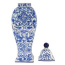 Hủ Cao Bát Tràng Vẽ Tay Họa Tiết DIOR Men Lam Cao Cấp - VN-BD125FE27-52