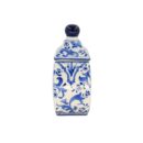 Hủ Dẹp Bát Tràng Vẽ Tay Họa Tiết DIOR Men Lam Cao Cấp - VN-BD125FE27-45