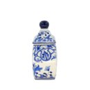 Hủ Dẹp Bát Tràng Vẽ Tay Họa Tiết DIOR Men Lam Cao Cấp - VN-BD125FE27-45