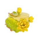 Hủ Mứt Bát Tràng Đắp Nổi Hoa Sen Vàng Men Bóng Độc Đáo – TV-BD125MR07-233