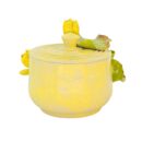 Hủ Mứt Bát Tràng Đắp Nổi Hoa Sen Vàng Men Bóng Độc Đáo – TV-BD125MR07-233