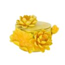 Hủ Mứt Bát Tràng Đắp Nổi Hoa Sen Vàng Men Bóng Độc Đáo –TV-BD125MR07-230