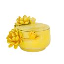 Hủ Mứt Bát Tràng Đắp Nổi Hoa Sen Vàng Men Bóng Độc Đáo –TV-BD125MR07-230