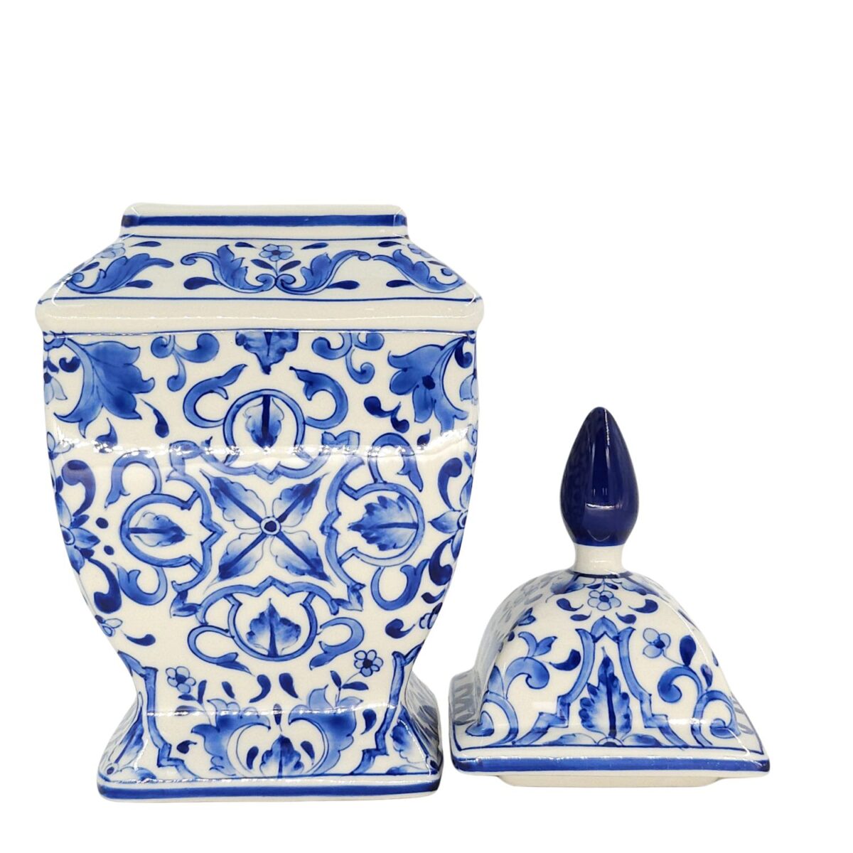 Hủ Nhỏ Bát Tràng Vẽ Tay Họa Tiết DIOR Men Lam Cao Cấp - VN-BD125FE27-54 - Ảnh 4